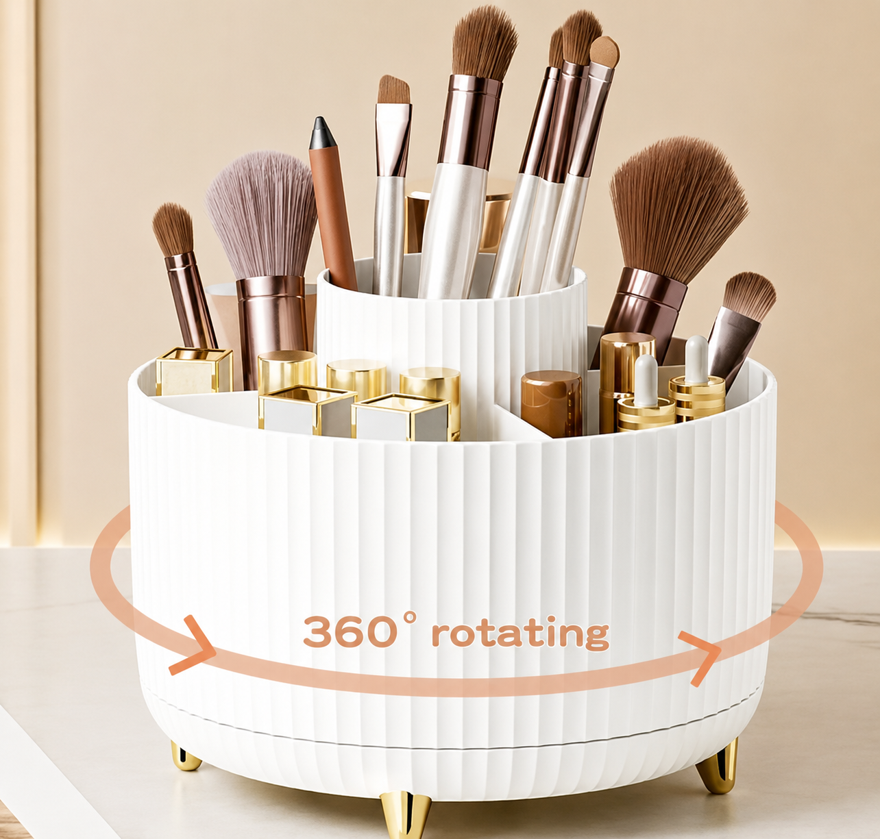 360° Rotating Makeup Organizer