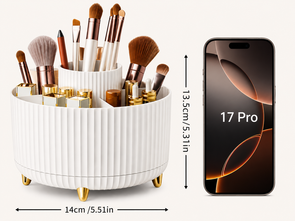 360° Rotating Makeup Organizer