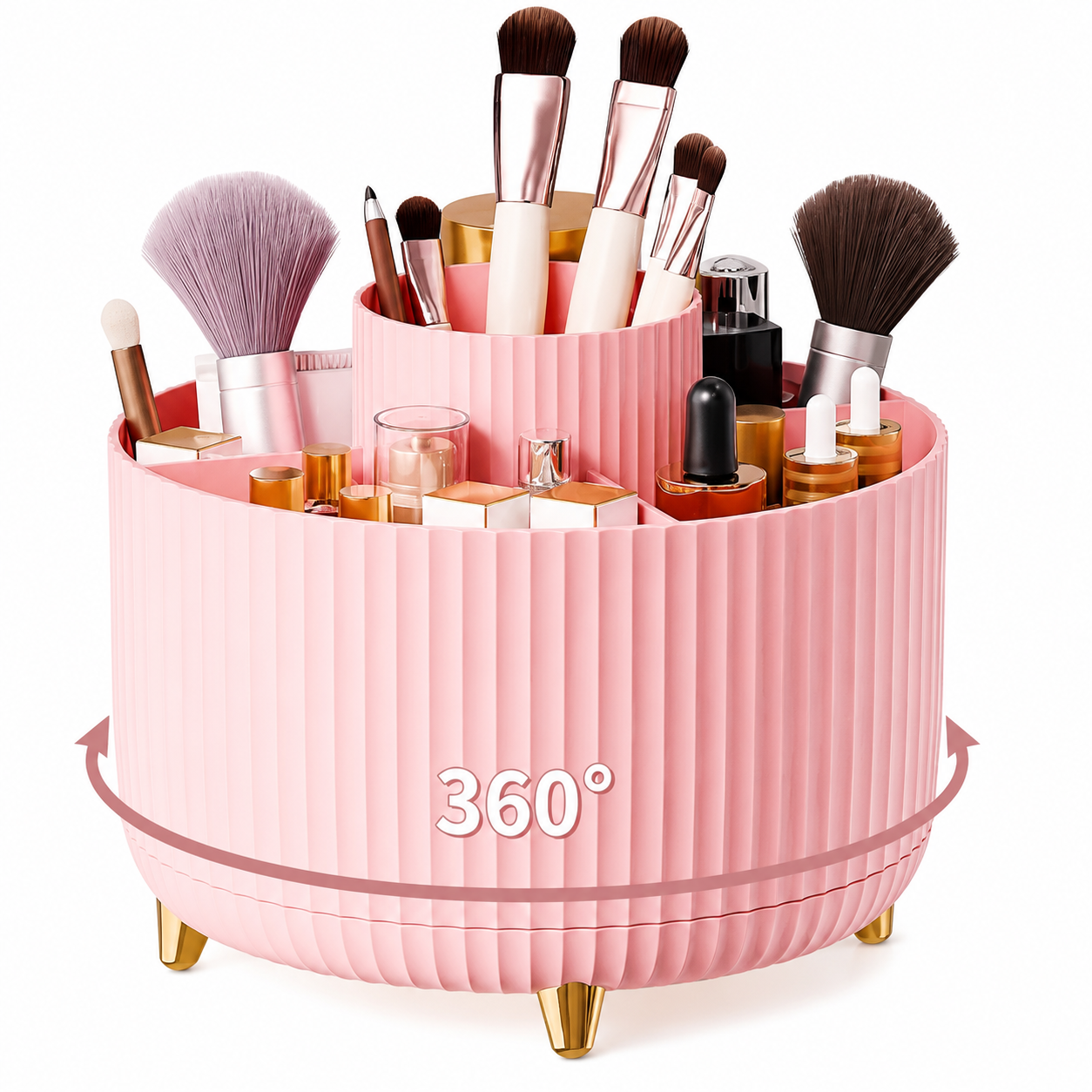 360° Rotating Makeup Organizer