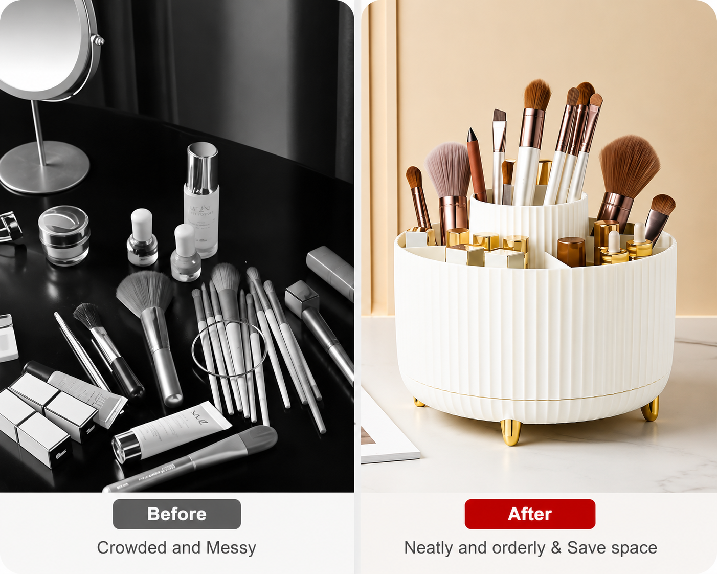 360° Rotating Makeup Organizer
